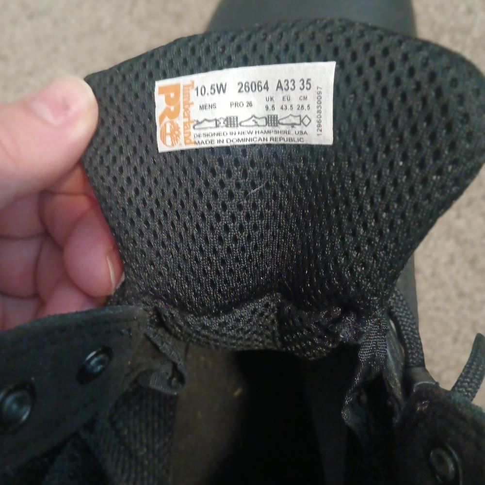 Timberland PRO Steel Toe Black Mesh Work Boots